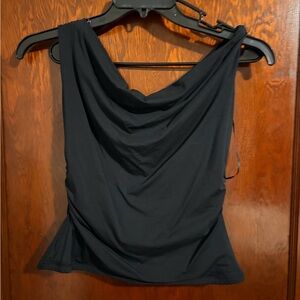 Abercrombie & Fitch Black Drape modal blend collective shirt